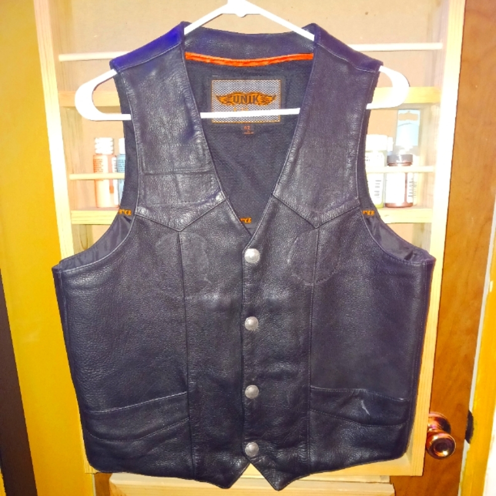 Leather bike vest